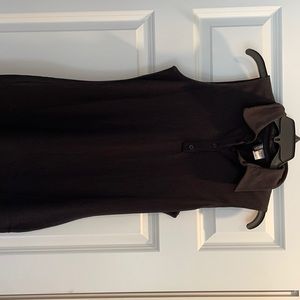 Black, ribbed, sleeveless dress perfect for summer.